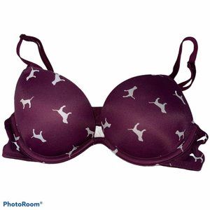 Victoria's Secret PINK Underwire Padded Black Dog